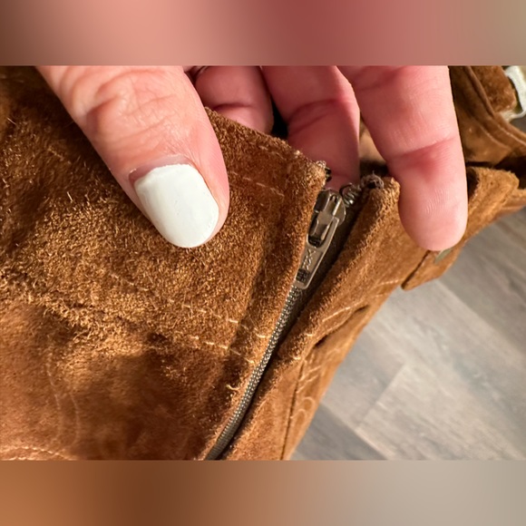 Vintage 1970s early 1980s Darnier bell bottom leather pants - Picture 7 of 17